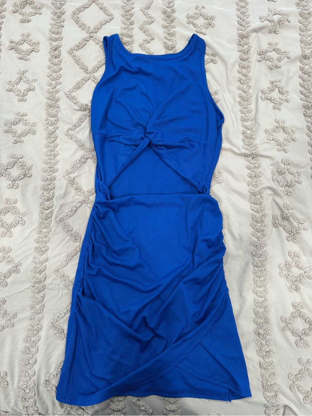 SHEIN Royal Blue Twist Cutout Mini Dress